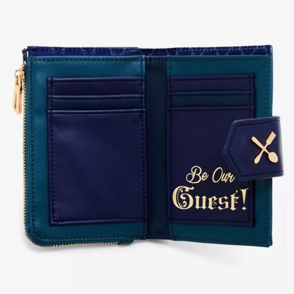 NWT Our Universe Be Our Guest Beauty & The Beast Wallet Clutch Bag Purse - Picture 3 of 7